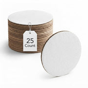 Glownary 10 Inch White Corrugated Cake Circle, Grease-Resistant, Recyclable Cake Drum, 25 per Pack