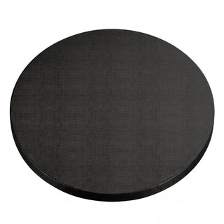 Glownary 14-Inch Round Black Cake Drum, 1/2-Inch Thick Corrugated Cardboard, Grease-Resistant, Double Wall, 12 per Case