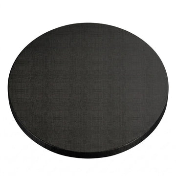 Glownary 14-Inch Round Black Cake Drum, 1/2-Inch Thick Corrugated Cardboard, Grease-Resistant, Double Wall, 12 per Case