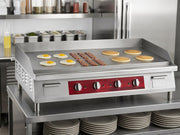 48-Inch Electric Commercial Countertop Griddle, 4 Zone Temperature Control, 208/240V, 1-Inch Thick Steel Surface, 150-570°F Range view 2