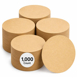 Glownary Unbleached Parchment Pan Liner, 10 Inch Round, Quilon Coated for Bakery and Pizza Shop Use, Heat Safe to 425°F, 1000 Sheets per Case