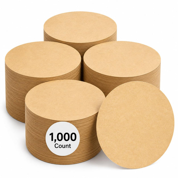Glownary Unbleached Parchment Pan Liner, 10 Inch Round, Quilon Coated for Bakery and Pizza Shop Use, Heat Safe to 425°F, 1000 Sheets per Case