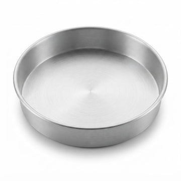 Glownary 9-Inch Round Aluminum Cake Pan with Removable Bottom, 2-Inch Deep, Uncoated, for Cheesecake and Layer Cakes