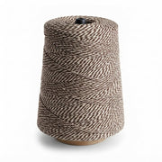 Glownary Brown and White Baker's Twine, 4-Ply Polyester Cotton Blend, 3360 Yards, 2 lb Cone for Bakery and Cafe Use