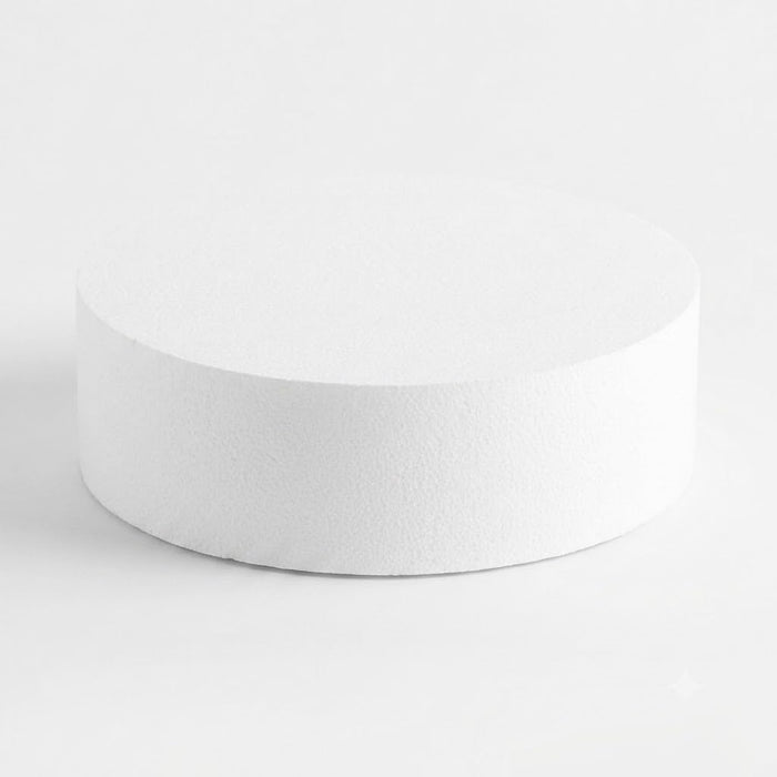 Glownary 14 x 4 Inch Round Polystyrene Foam Cake Dummy, White Dummy Tiered Cake for Bakery Display and Practice