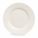 Glownary Ivory Wide Rim Stoneware Plates, 7 1/8 Inch, Round, Microwave and Oven Safe, for Restaurants and Cafes, 36 per Case