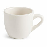 Glownary Stoneware Espresso Cup, Ivory White, 3.5 oz, Rolled Edge, Microwave and Dishwasher Safe, 2.5 x 1.625 Inch, 36/Case
