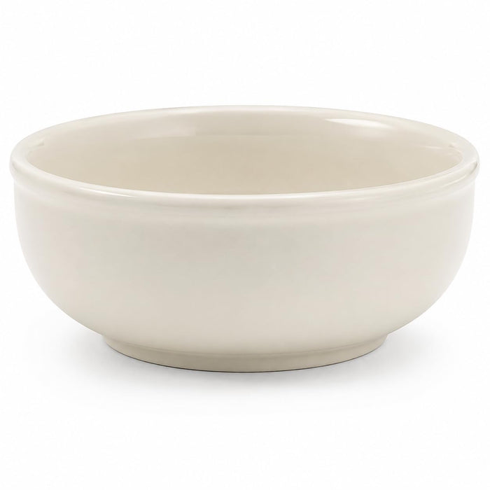 Glownary Stoneware Nappie Bowl, 15 oz, Ivory American White, Rolled Edge, Microwave and Oven Safe, 5.875 x 2.5 Inch, 36/Case
