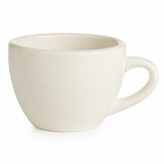 Glownary Stoneware Coffee Cup, 7 oz, Ivory White, Rolled Edge, Microwave and Dishwasher Safe, with Handle, 36 per Case
