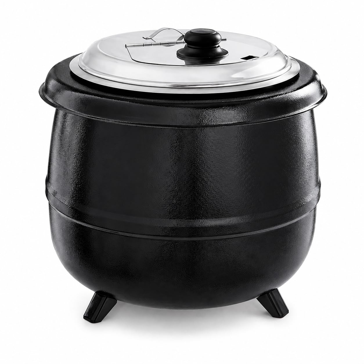 Commercial Soup Kettle Warmer, 14 Qt Black Electric Food Warmer with Hinged Lid, 600W Round Stainless Steel Inset, 120V Temperature Control, 16 Inch view 2