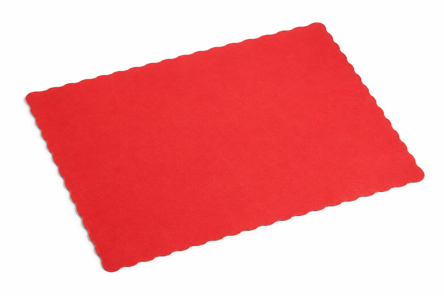 Glownary Red Paper Placemats, 10 x 14 Inch, Scalloped Edge for Restaurants and Catering, 1000 Count Case