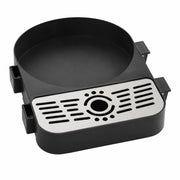 Glownary 7 x 10 Inch Modular Airpot Rack, Black Plastic and Stainless Steel, Built-in Drip Tray, Rectangle Shape, for Coffee Shop and Catering Service