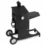 Glownary 4 Gallon Steel Liquid Propane Outdoor Deep Fryer, 90,000 BTU, Mobile Stand with Side Shelf, Double Baskets, 31x26x40 Inches, for Fish Fries and BBQ Events