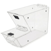 Glownary Clear Acrylic Stackable Candy and Topping Dispenser, Rectangle Countertop Bin with Scoop Holster, Self Service, 11 x 4 x 7 Inches, 114 oz Capacity
