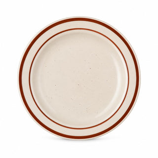 Glownary Brown Speckle Stoneware Plate, 5.5 Inch Narrow Rim, Round, Microwave and Dishwasher Safe, 36 per Case