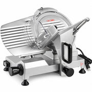 Glownary 10-Inch Commercial Meat Slicer, Manual Gravity Feed with Built-in Sharpener, 120V, Aluminum Body, 150W, ETL Certified for Light-Duty Use