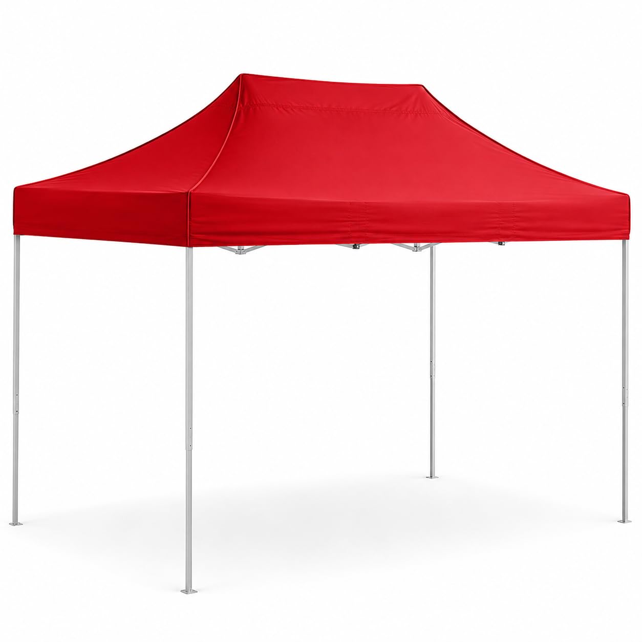 Glownary 10x15 Ft Aluminum Pop Up Canopy Tent, Red Straight Leg, UV-Resistant Water-Resistant, 150 Sq Ft Coverage, with Roller Bag and Stake Kit