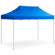 Glownary 10' x 15' Aluminum Pop Up Canopy Tent, Blue Straight Leg, UV and Water Resistant, 150 Sq Ft Coverage, with Roller Bag and Stakes