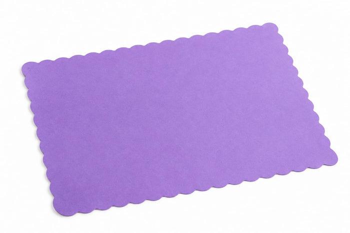 Glownary Lavender Paper Placemats, 10 x 14 Inch, Scalloped Edge for Restaurants and Catering, 1000 Count Case