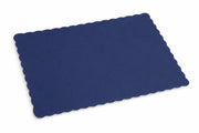 Glownary Navy Blue Paper Placemats, 10 x 14 Inch, Scalloped Edge for Restaurants and Catering, 1000 Count Case