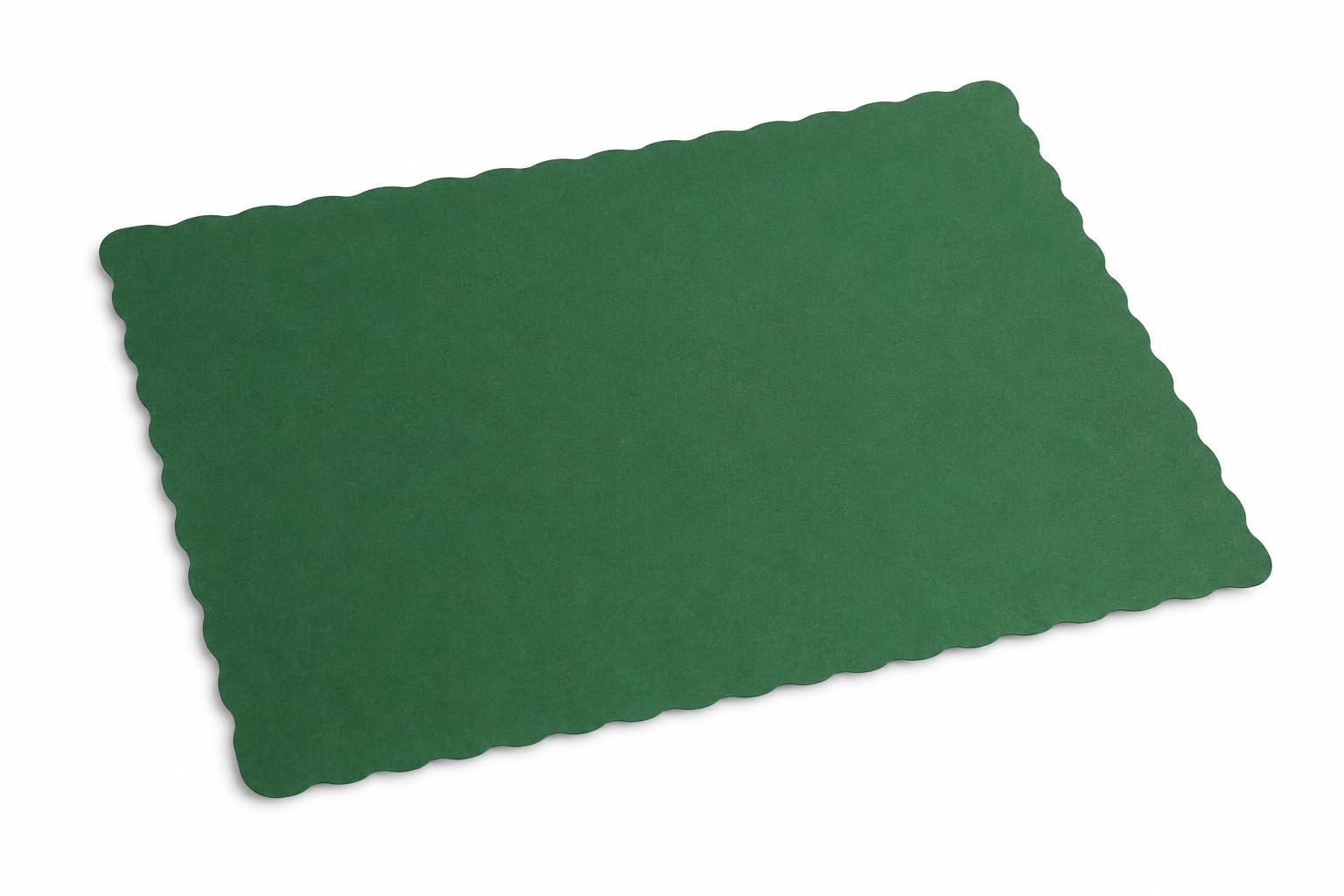 Glownary Hunter Green Paper Placemats, 10 x 14 Inch, Scalloped Edge for Restaurants and Catering, 1000 Count Case