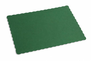 Glownary Hunter Green Paper Placemats, 10 x 14 Inch, Scalloped Edge for Restaurants and Catering, 1000 Count Case