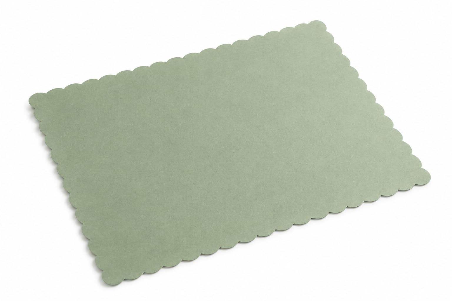 Glownary Sage Green Paper Placemats, 10 x 14 Inch, Scalloped Edge for Restaurants and Catering, 1000 Count Case