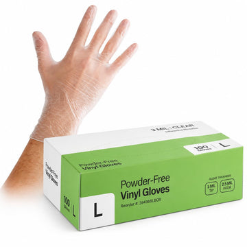 Glownary Powder-Free Vinyl Gloves, Clear, 3 Mil Thick, Ambidextrous for Food Service and housekeeping Use, 1000 Count,