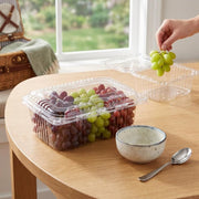 Glownary 1478 Clear PET Plastic Clamshell Produce Container, 2.5 Qt Capacity, Rectangle Shape, Vented Rim, 11x7.1x4.25 Inch, 170 per Case view 2