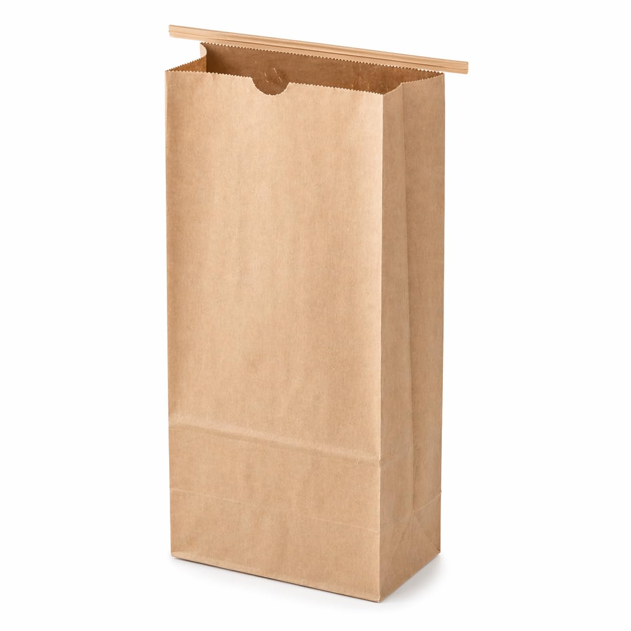 Brown Kraft Paper Coffee Bags with Tin Tie, 5 lb Capacity, Reclosable, Customizable, 6.5x16x4.5 Inches, 250/Case