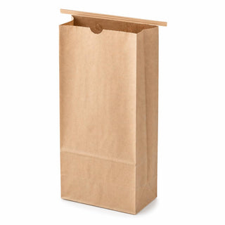 Brown Kraft Paper Coffee Bags with Tin Tie, 5 lb Capacity, Reclosable, Customizable, 6.5x16x4.5 Inches, 250/Case