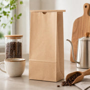 Brown Kraft Paper Coffee Bags with Tin Tie, 5 lb Capacity, Reclosable, Customizable, 6.5x16x4.5 Inches, 250/Case view 2