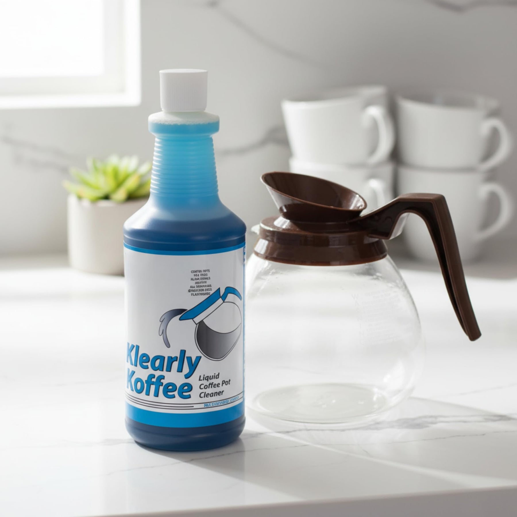 Glownary Klearly Koffee Concentrated Liquid Coffee Pot Cleaner, 32 oz, 1:1024 Dilution Ratio view 2