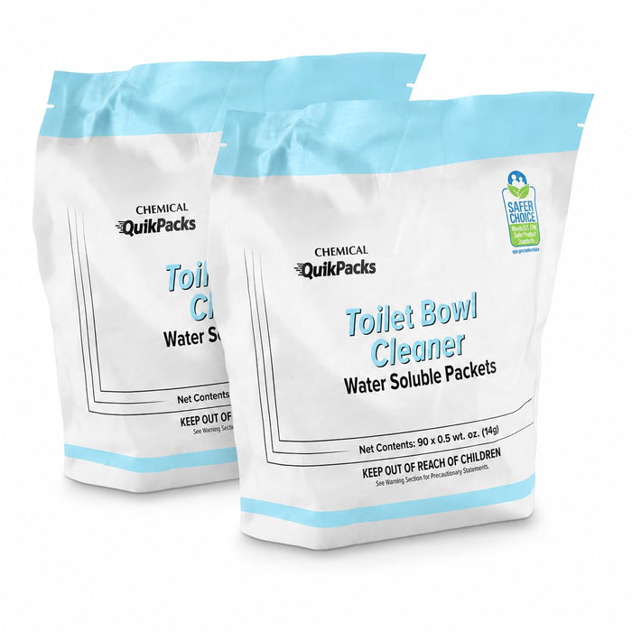 Glownary Concentrated Toilet Bowl Cleaner, 0.5 oz Packets, 90 Count per Tub, 2 Tubs per Case, Professional Strength