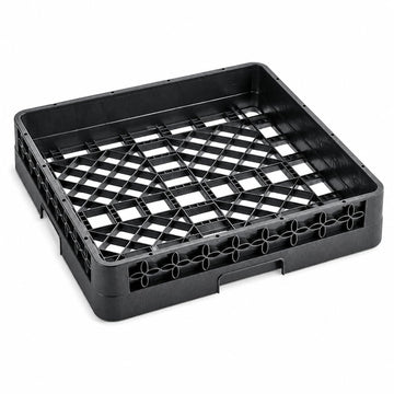 Glownary Full-Size Open Bowl Rack with Closed Sides, Polypropylene, Gray, Dishwasher Safe, 19.75x19.75x4 Inches