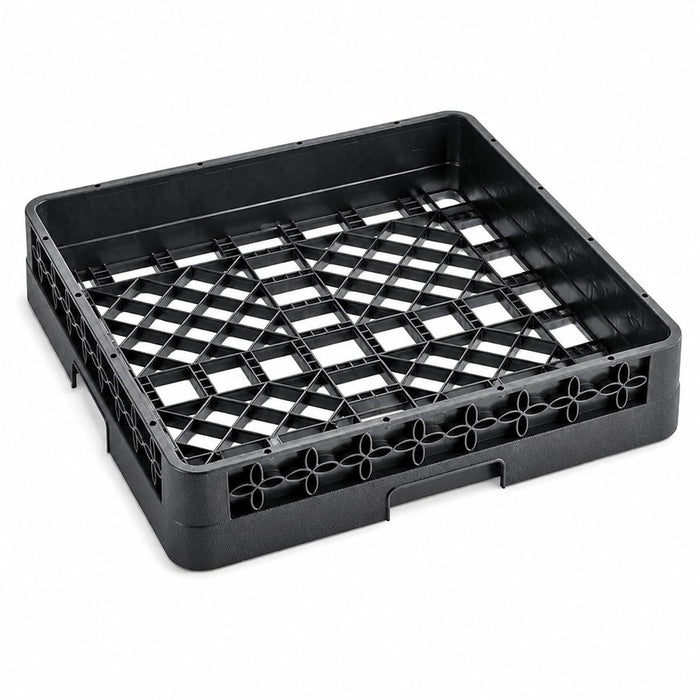 Glownary Full-Size Open Bowl Rack with Closed Sides, Polypropylene, Gray, Dishwasher Safe, 19.75x19.75x4 Inches