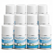 Glownary Fresh Linen Metered Air Freshener Refill, 7.25 oz, 12 Pack, Ready-to-Use Aerosol