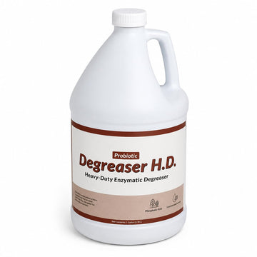 Glownary H.D. Concentrated Enzymatic Degreaser, 1 Gallon, Rain Fresh Scent, Neutral pH, Orange, 4 Pack