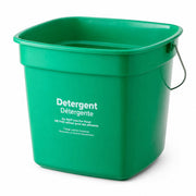 Glownary 10 Qt Green Detergent Pail, Polypropylene, Square, 12.75x12.25x10 Inches, 4 Pack