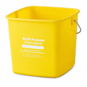 Glownary 3 Qt. Yellow Cleaning Pail, Polypropylene, Square, 6 3/4 x 6 3/4 x 5 7/8 Inches
