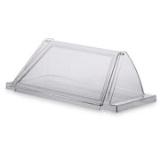 Glownary 12 Hot Dog Roller Grill Sneeze Guard, Single Door, Clear Acrylic, 23x9x8.6 Inches