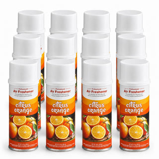 Glownary Citrus Orange Air Freshener Spray, 10 oz Aerosol, Ready-to-Use Deodorizer, 12 Pack Case