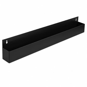 Glownary Black Single Tier Speed Rail, 48 Inches, Stainless Steel, 21 Gauge, 12-13 Bottle Capacity