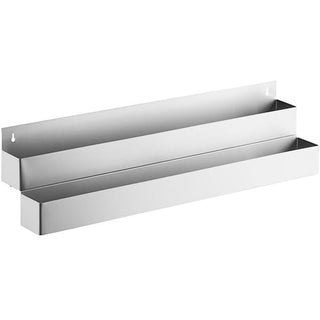 Glownary Stainless Steel Double Tier Speed Rail, 42 Inches, Silver, 21 Gauge, Wall Mount, 20 Bottle Capacity