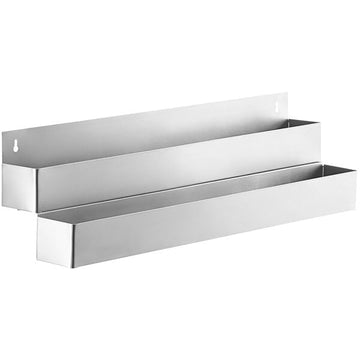 Glownary Double Tier Speed Rail, 36 Inch Stainless Steel Bar Bottle Holder, 18-20 Bottle Capacity, Wall Mount, Silver