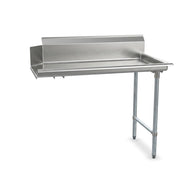 Glownary 48-Inch Right Side Clean Dishtable, 18-Gauge Type 304 Stainless Steel, Galvanized Legs, with 10.75-Inch Backsplash, for Restaurant and Hotel Use