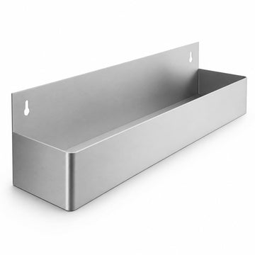 Glownary Stainless Steel Single Tier Speed Rail, 32 Inches, Silver, 21 Gauge, Wall Mount, 9 Bottle Capacity