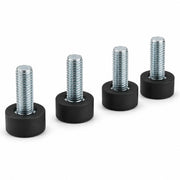 Glownary Black Adjustable Foot for Wire Shelf Posts, Leveling Feet Replacements, 4 Pack