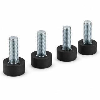Glownary Black Adjustable Foot for Wire Shelf Posts, Leveling Feet Replacements, 4 Pack