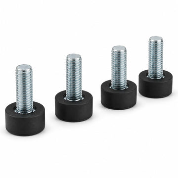 Glownary Black Adjustable Foot for Wire Shelf Posts, Leveling Feet Replacements, 4 Pack